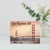 San Francisco California Golden Gate Bridge Briefkaart (Staand voorkant)