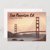 San Francisco California Golden Gate Bridge Briefkaart (Voorkant / Achterkant)