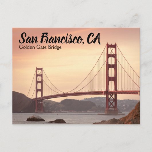 San Francisco California Golden Gate Bridge Briefkaart (Voorkant)