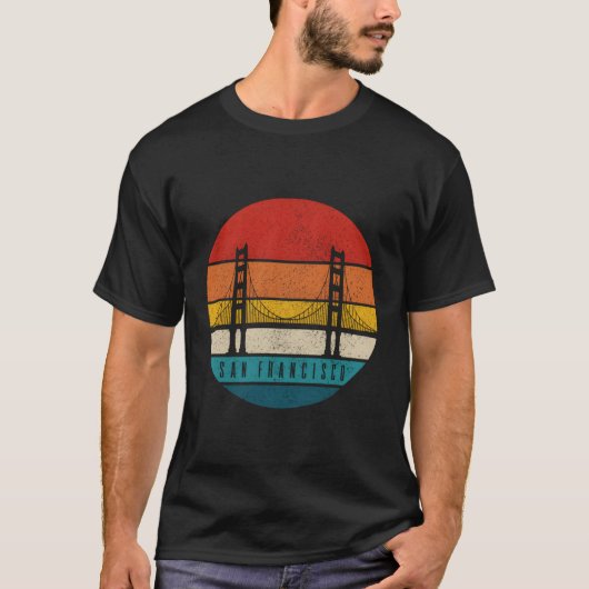 San Francisco California Golden Gate Bridge City T-shirt (Voorkant)