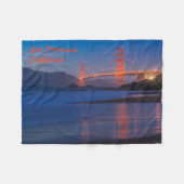 San Francisco California Golden Gate Bridge Fleece Deken (Voorkant (Horizontaal))