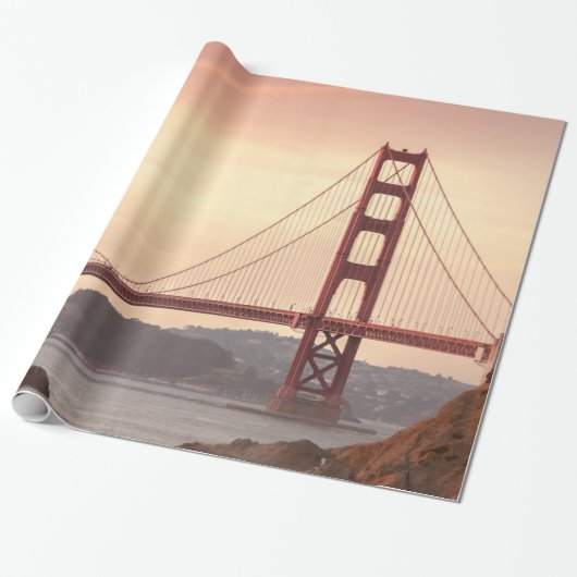 San Francisco California Golden Gate Bridge Foto Cadeaupapier (Uitgerold)