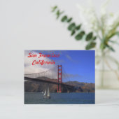 San Francisco California Golden Gate Bridge Kaart (Staand voorkant)