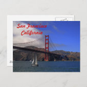 San Francisco California Golden Gate Bridge Kaart (Voorkant / Achterkant)