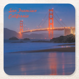 San Francisco California Golden Gate Bridge Kartonnen Onderzetters