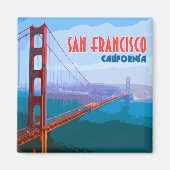 San Francisco California Golden Gate Bridge Magneet (Voorkant)