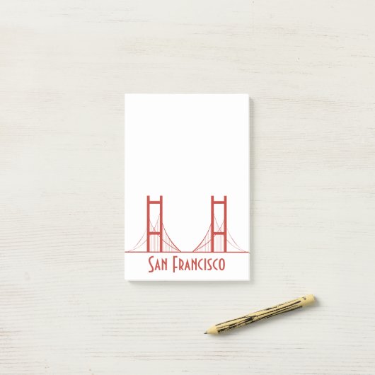 San Francisco California Golden Gate Bridge Post-it® Notes (Op bureau)
