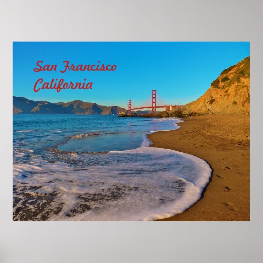San Francisco California Golden Gate Bridge Poster (Voorkant)