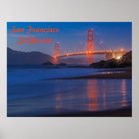 San Francisco California Golden Gate Bridge Poster (Voorkant)