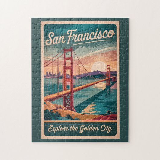 San Francisco California Golden Gate Bridge reizen Legpuzzel (Verticaal)