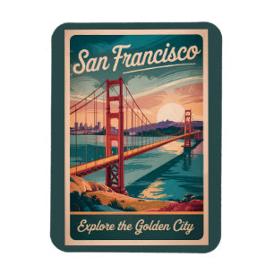 San Francisco California Golden Gate Bridge reizen Magneet