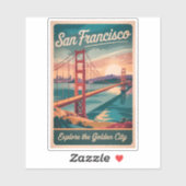San Francisco California Golden Gate Bridge reizen Sticker (Vel)