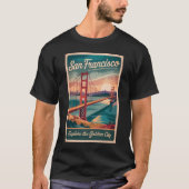 San Francisco California Golden Gate Bridge reizen T-shirt (Voorkant)