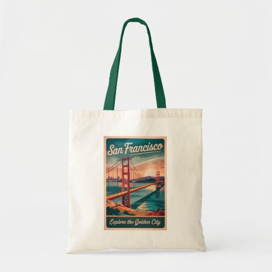San Francisco California Golden Gate Bridge reizen Tote Bag (Voorkant)