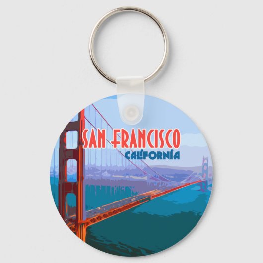 San Francisco California Golden Gate Bridge Sleutelhanger (Voorkant)