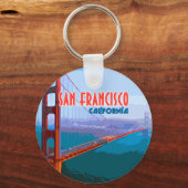 San Francisco California Golden Gate Bridge Sleutelhanger (Voorkant)