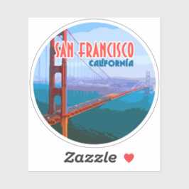 San Francisco California Golden Gate Bridge Sticker
