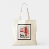 San Francisco California Golden Gate Bridge Sunshi Tote Bag (Achterkant)