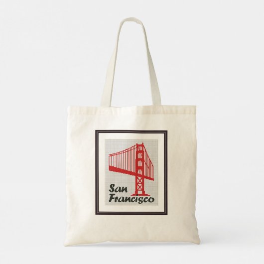 San Francisco California Golden Gate Bridge Sunshi Tote Bag (Achterkant)