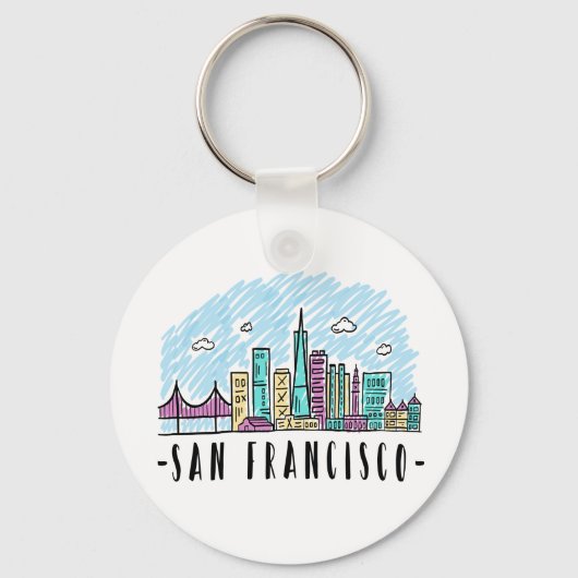 San Francisco California Golden Gate Bridge USA Sleutelhanger (Voorkant)