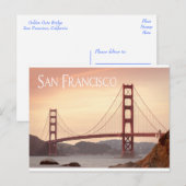 San Francisco California Golden Gate Bridge, Veren Briefkaart (Voorkant / Achterkant)