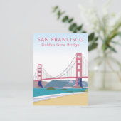 San Francisco California Golden Gate Briefkaart (Staand voorkant)