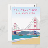 San Francisco California Golden Gate Briefkaart (Voorkant / Achterkant)