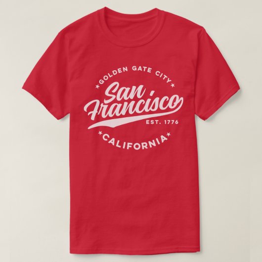  San Francisco California Golden Gate City T-shirt (Design voorkant)