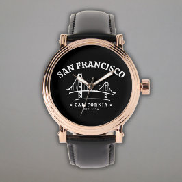 San Francisco California Golden Gate Landscape Horloge