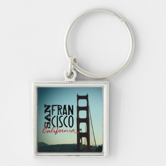 San Francisco California Golden Gate sleutelhanger (Voorkant)