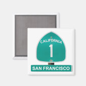 San Francisco California Highway 1 magneet (Voorkant / Achterkant)