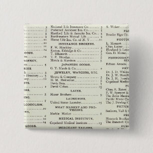 San Francisco California Index Vierkante Button 5,1 Cm