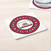 San Francisco California Kartonnen Onderzetters (Schuin)