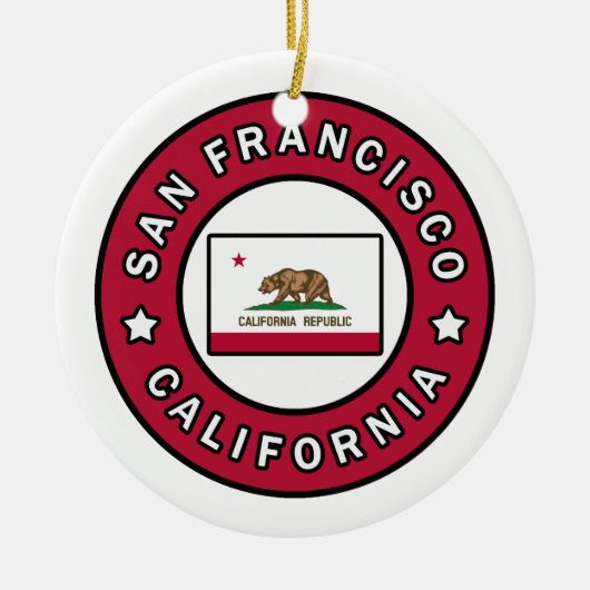 San Francisco California Keramisch Ornament (Voorkant)