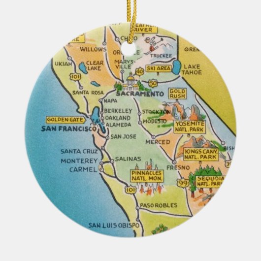 San Francisco California Keramisch Ornament (Voorkant)