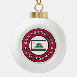 San Francisco California Keramische Bal Ornament