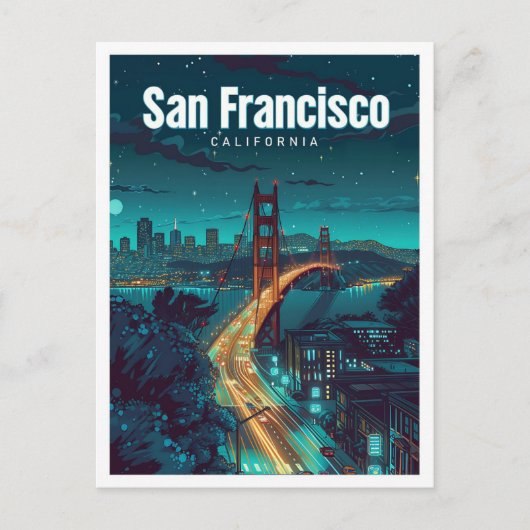 San Francisco California  kunst reizen Briefkaart (Voorkant)