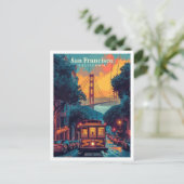San Francisco California  kunst reizen Briefkaart (Staand voorkant)