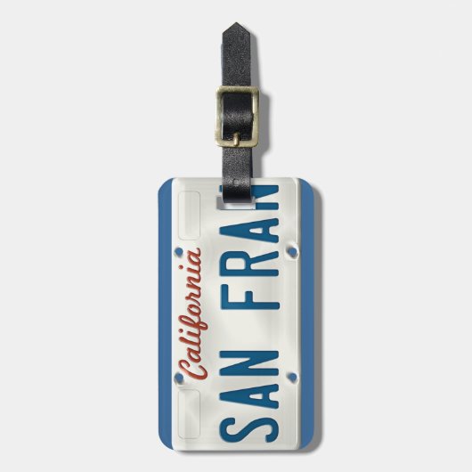 San Francisco California License Bord Bagagelabel (Voorkant verticaal)