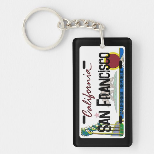San Francisco California license plate keychain (Voorkant)