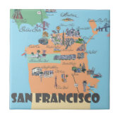 San Francisco California Map Tegeltje (Voorkant)