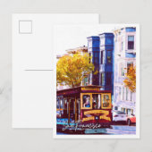 San Francisco California Oil Paint City Landschap Briefkaart (Voorkant / Achterkant)
