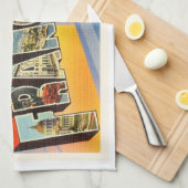 San Francisco California Old Travel Souvenir Theedoek (Quarter Fold)