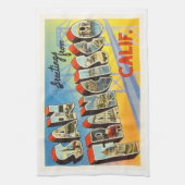 San Francisco California Old Travel Souvenir Theedoek (Verticaal)