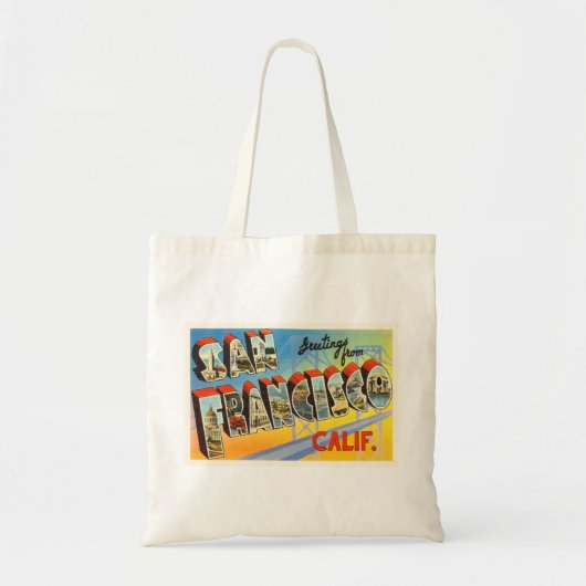 San Francisco California Old Travel Souvenir Tote Bag (Voorkant)