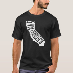 San Francisco California Outline - Amerika Reizen T-shirt