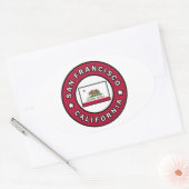 San Francisco California Ovale Sticker (Envelop)