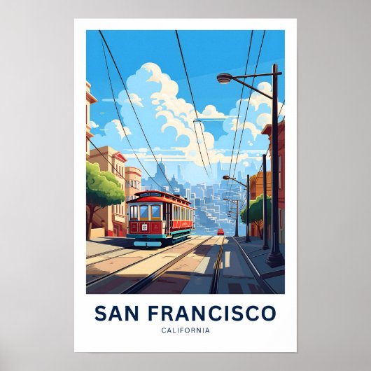 San Francisco California Reisprint Poster (Voorkant)