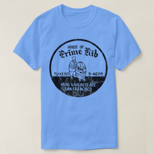 San Francisco California  Restaurantbar Ad T-shirt (Design voorkant)