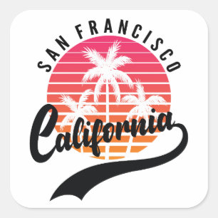 San Francisco, California Retro Sticker